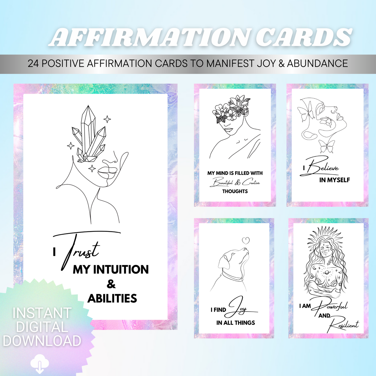 Positive Printable Affirmation Cards