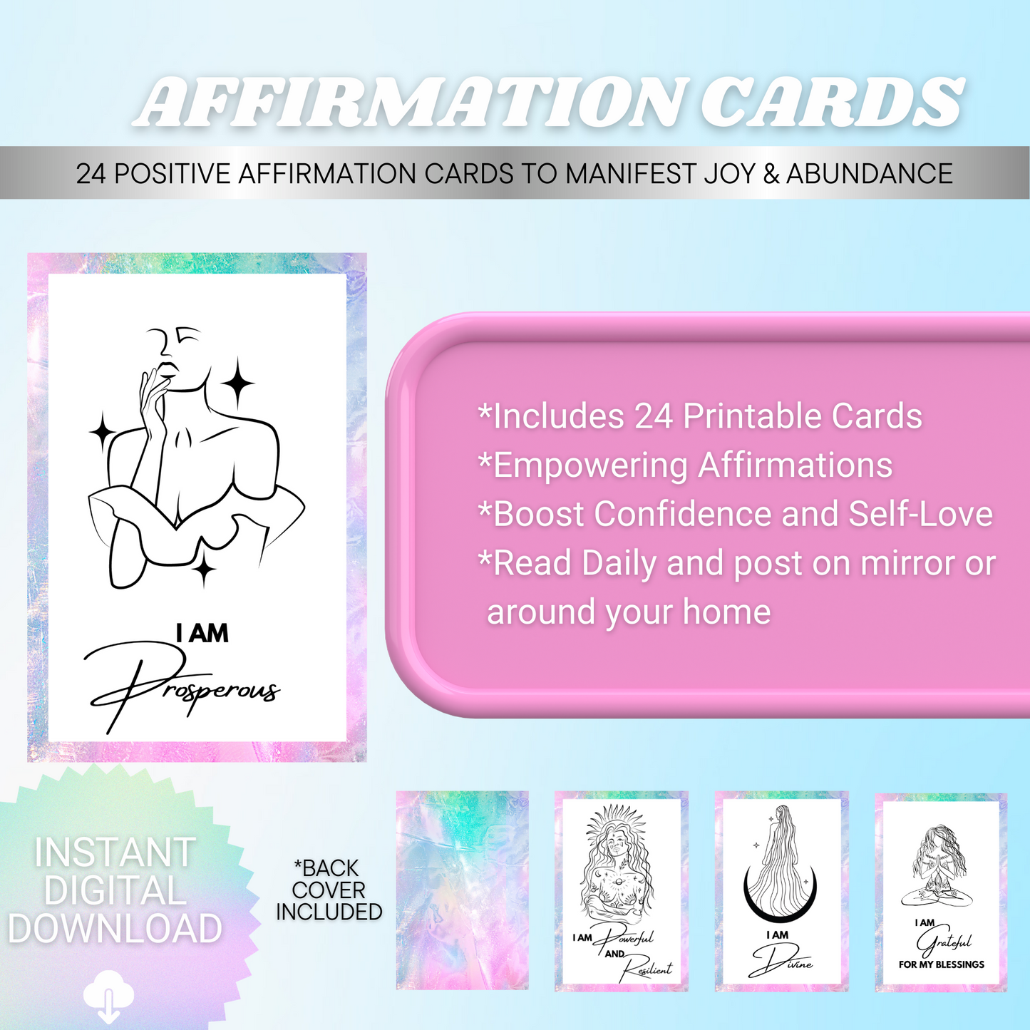 Positive Printable Affirmation Cards