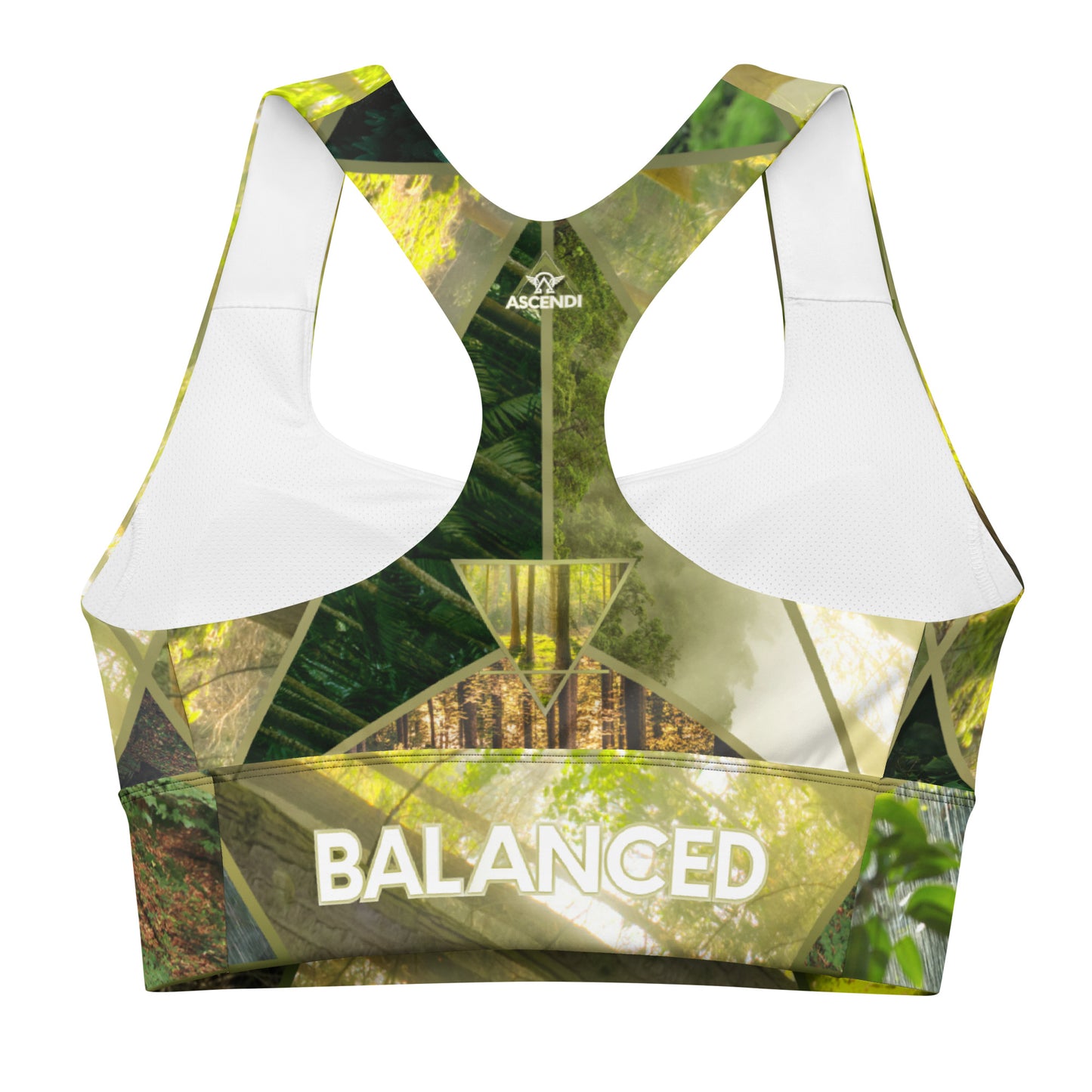 I Am Balanced (Earth)- Longline sports bra