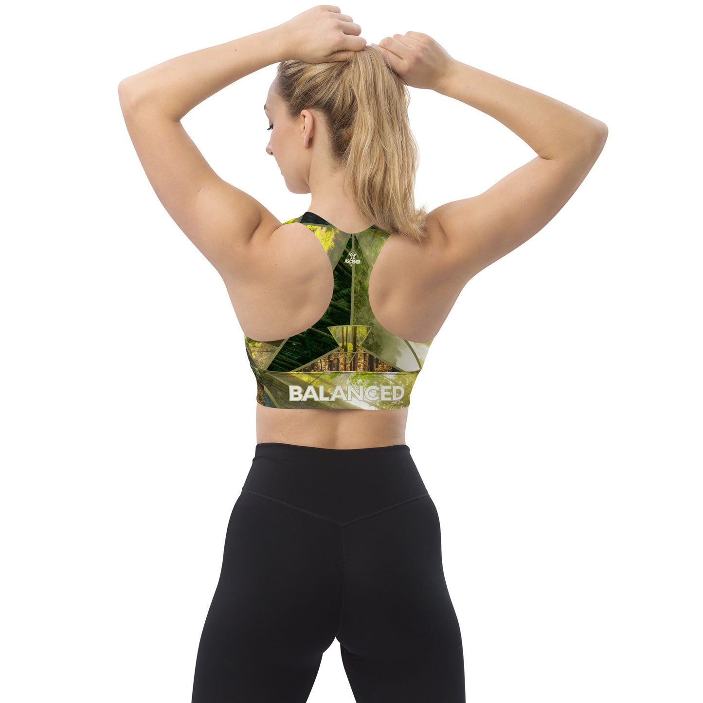 I Am Balanced (Earth)- Longline sports bra