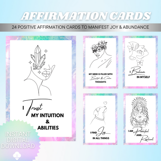 Positive Printable Affirmation Cards