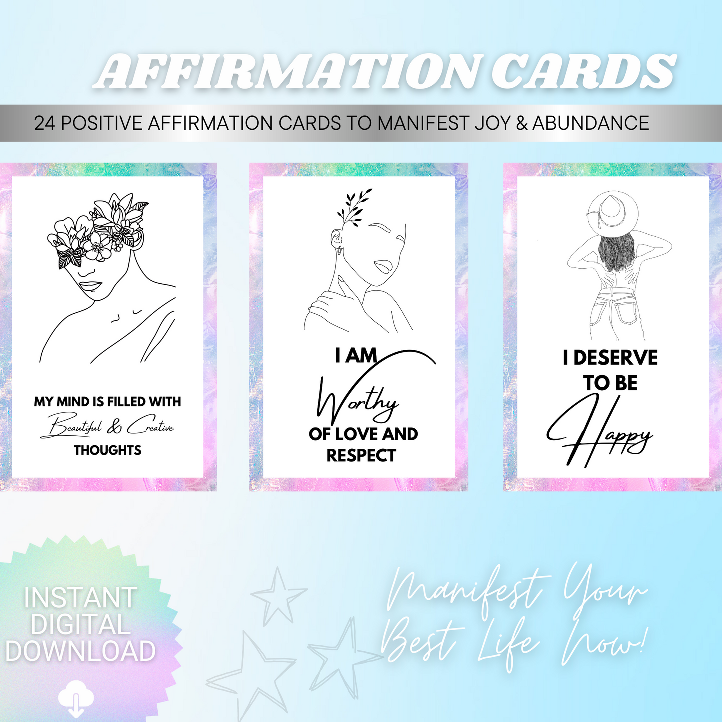 Positive Printable Affirmation Cards