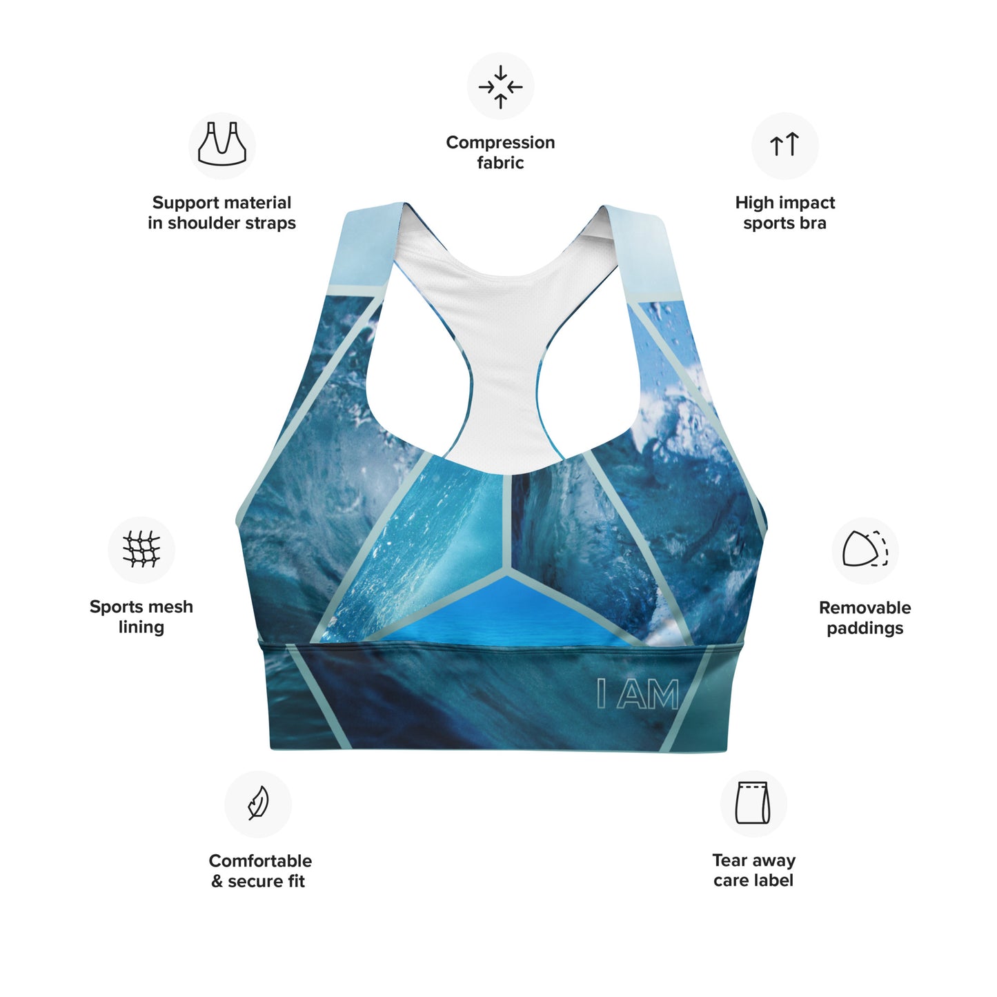 I Am Resilient (Water)- Sports Bra