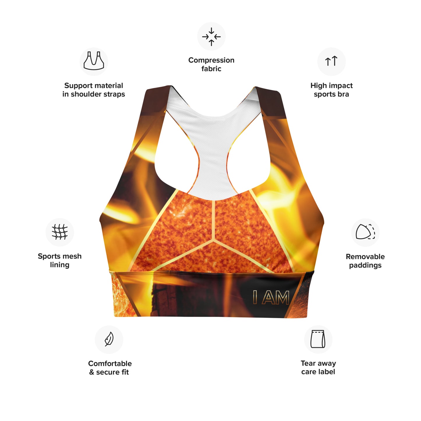 I Am Fearless (Fire)- Sports Bra