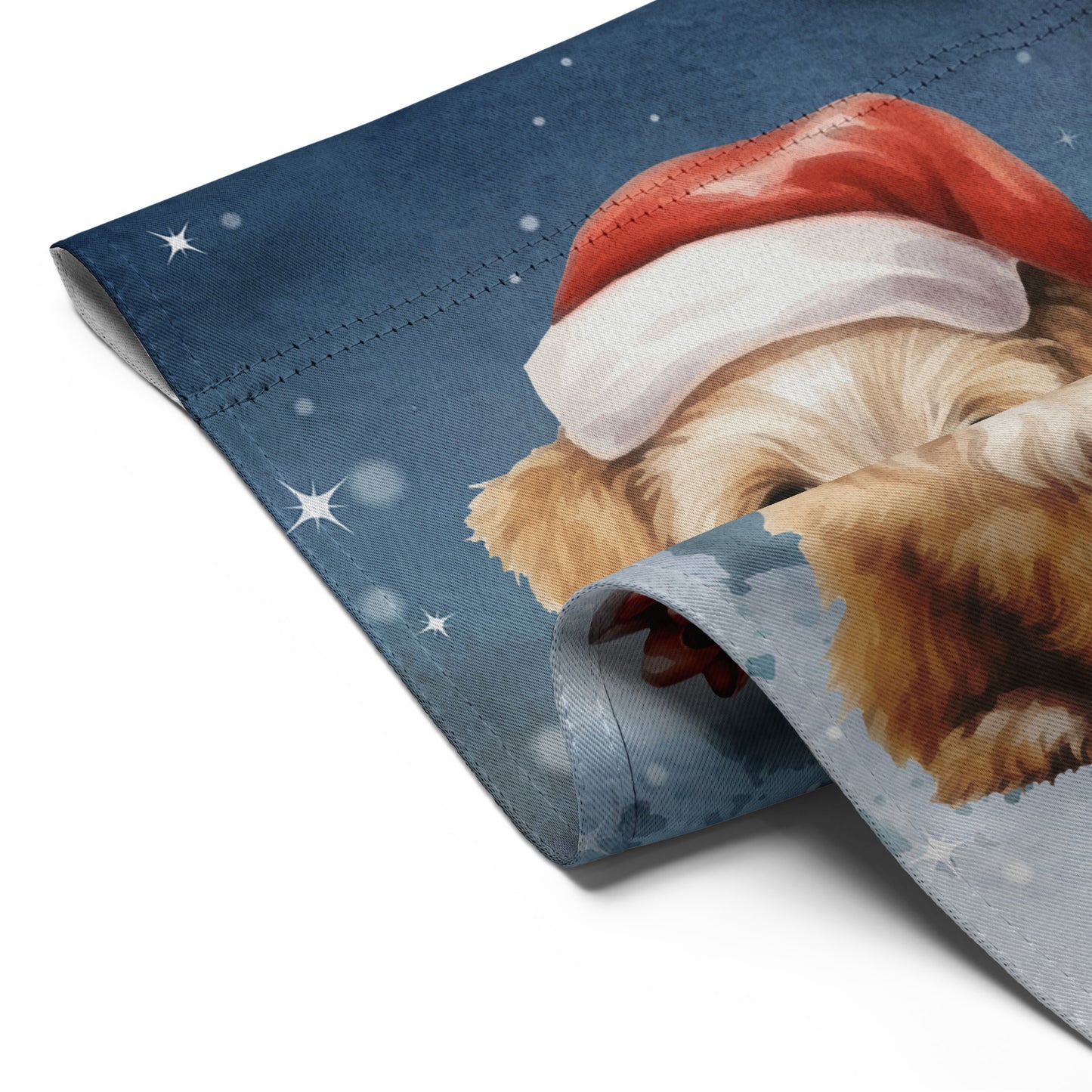 Cute Puppy Holiday Flag- Waiting On Santa