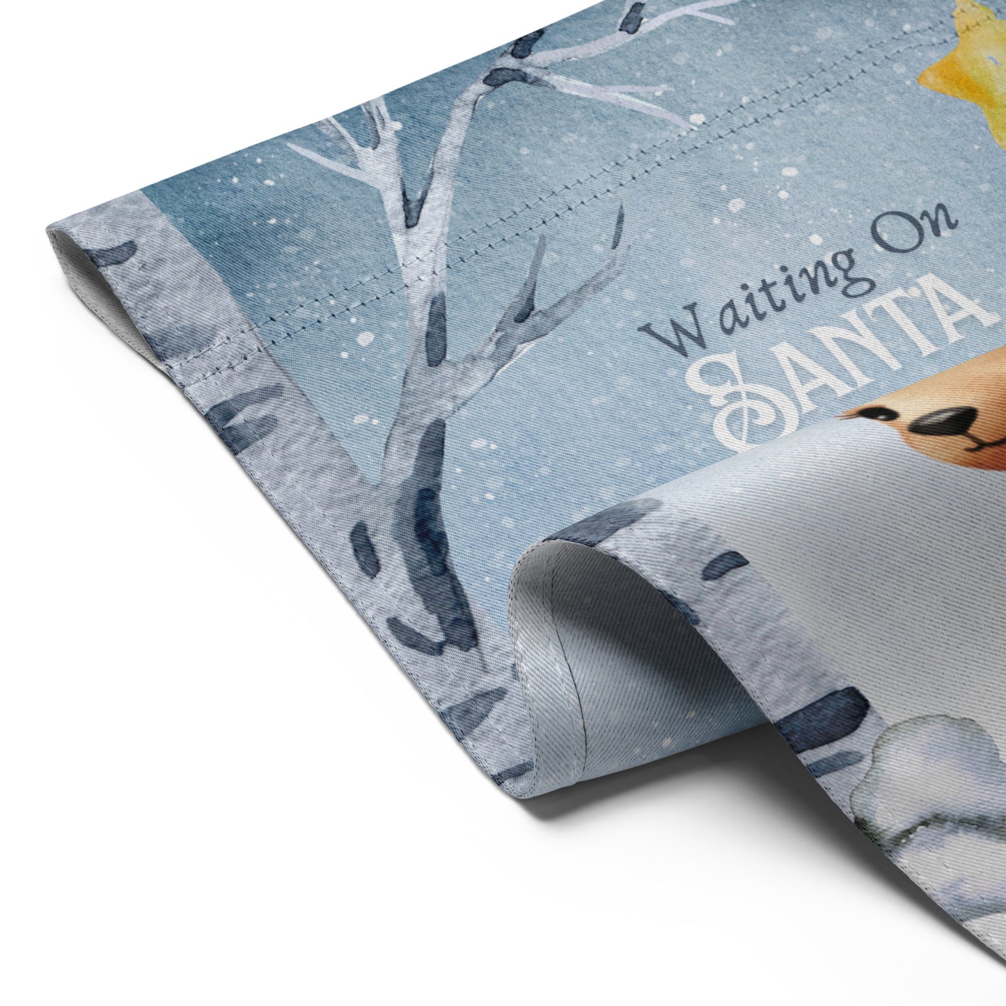 Snowy Reindeer Christmas Garden Flag – Waiting on Santa
