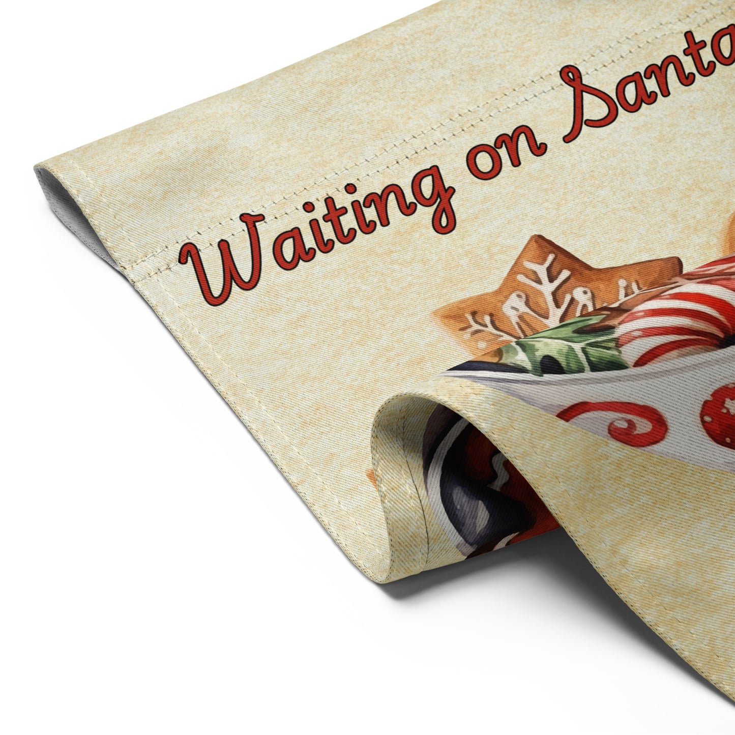 Cute Christmas Yard Flag Gingerbread- Waiting On Santa