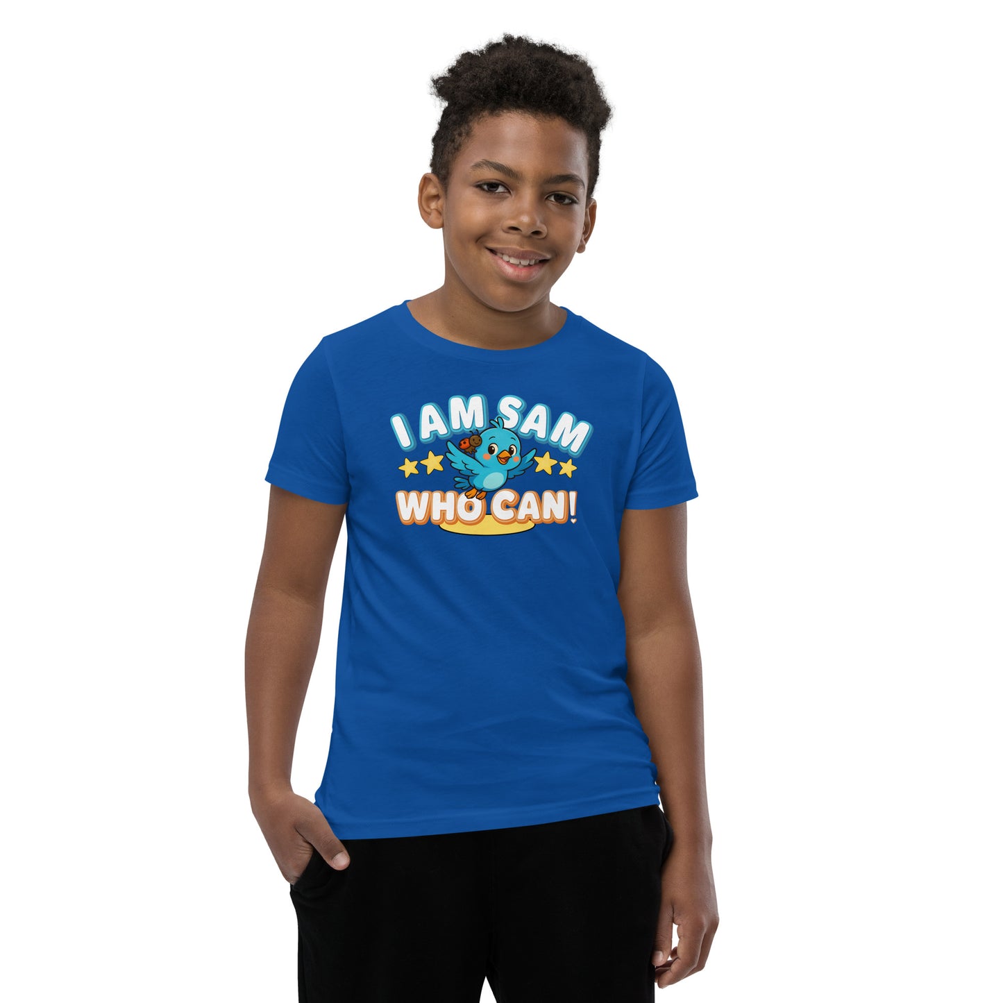I Am Sam Who Can – Motivational Youth T-Shirt (Kids’ Confidence Tee)